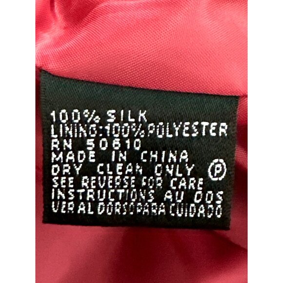 Kasper 16P Raspberry Silk Stripe Jacket Hamptons Chic Coastal Rich City Ready - Picture 11 of 16